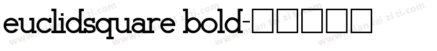 euclidsquare bold字体转换